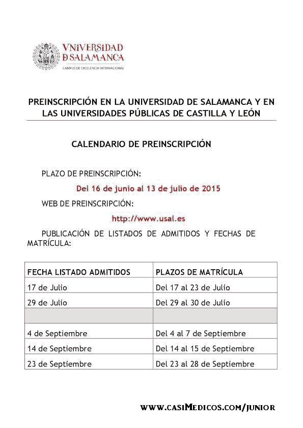 Cívico Simplemente desbordando Monarquía PREINSCRIPCIÓN Y PUBLICACIÓN DE LISTADOS DE ADMITIDOS Universidad de Salamanca 2015-2016 » casiMedicos | Estudiantes Medicina, Médicos, Examen MIR Cívico Simplemente desbordando Monarquía PREINSCRIPCIÓN Y PUBLICACIÓN DE LISTADOS DE ADMITIDOS Universidad de Salamanca 2015-2016 » casiMedicos | Estudiantes Medicina, Médicos, Examen MIR