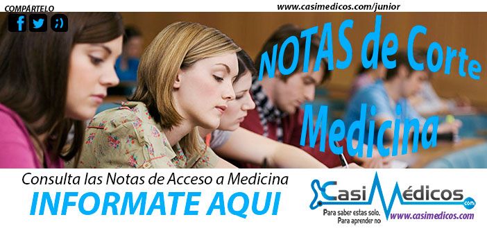 Notas de corte de Medicina 2015/2016 (V)