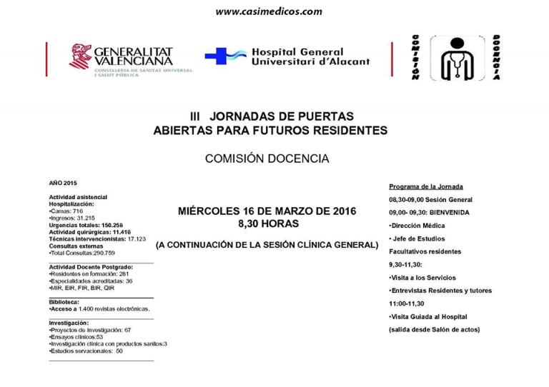 Jornada de puertas abiertas Alicante 2016
