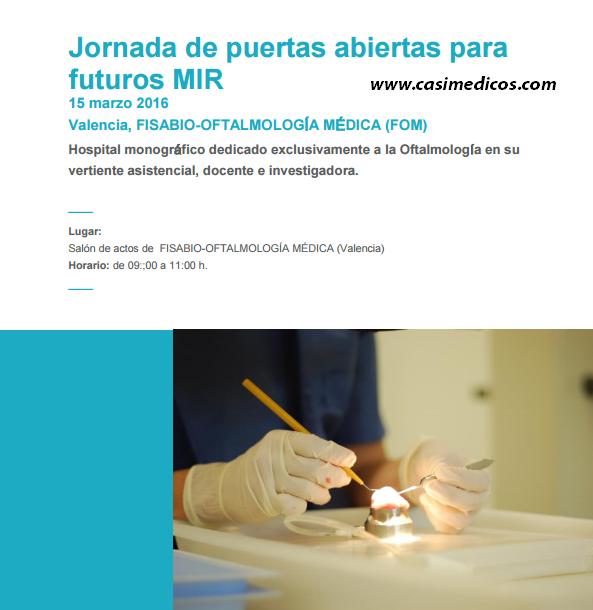 Jornada Puertas Abiertas MIR Fundación FISABIO-OFTALMOLOGÍA MÉDICA 2016