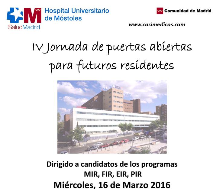 Jornada de Puertas Abiertas para futuros residentes Hospital Universitario de Móstoles 2016