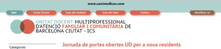 Jornada de Puertas Abiertas Atención Familiar y Comunitaria Unitat Docent Barcelona Ciutat – ICS 2016