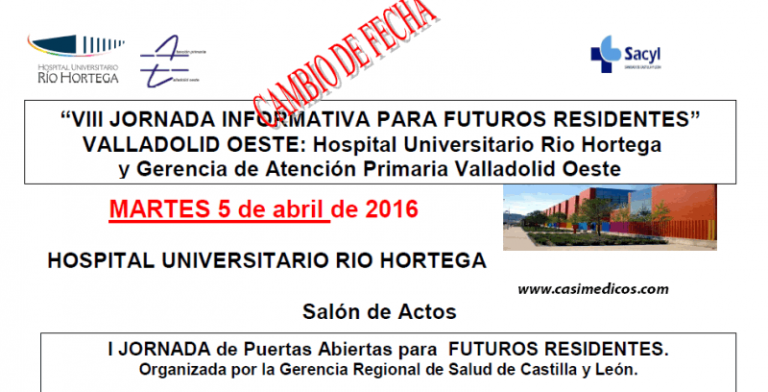 JORNADA INFORMATIVA PARA FUTUROS RESIDENTES VALLADOLID OESTE 2016