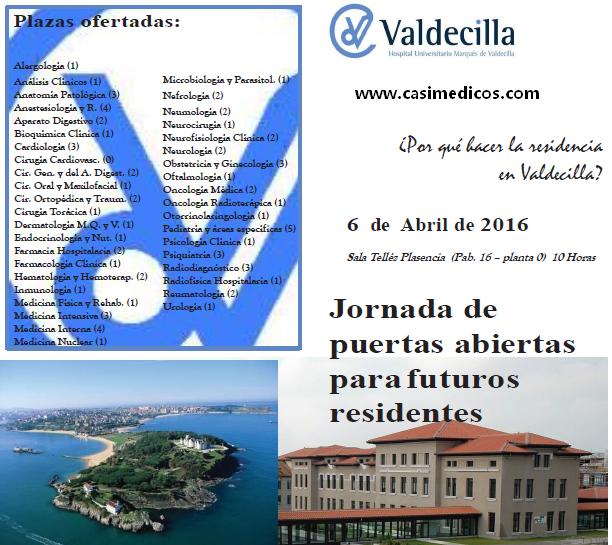 Jornada de  puertas abiertas  para futuros  residentes Valdecilla 2016