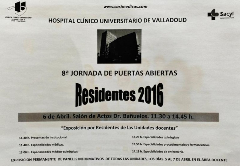Jornada de Puertas Abiertas Hospital Clínico Universitario de Valladolid 2016