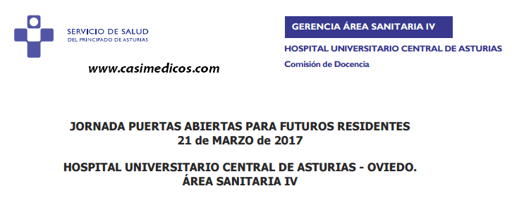 HOSPITAL UNIVERSITARIO CENTRAL DE ASTURIAS – OVIEDO.JORNADA PUERTAS ABIERTAS 2017
