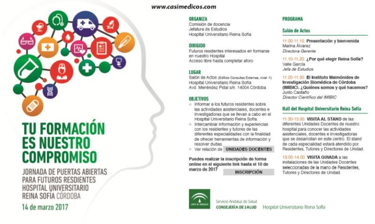 Hospital Universitario Reina Sofía. Córdoba. Jornada de Puertas Abiertas para Futuros Residentes 2017.