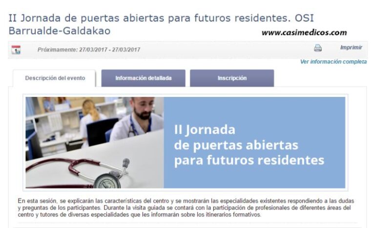 OSI Barrualde-Galdakao. II Jornada de puertas abiertas para futuros residentes