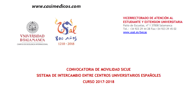 SICUE – Curso 2017/2018 USAL