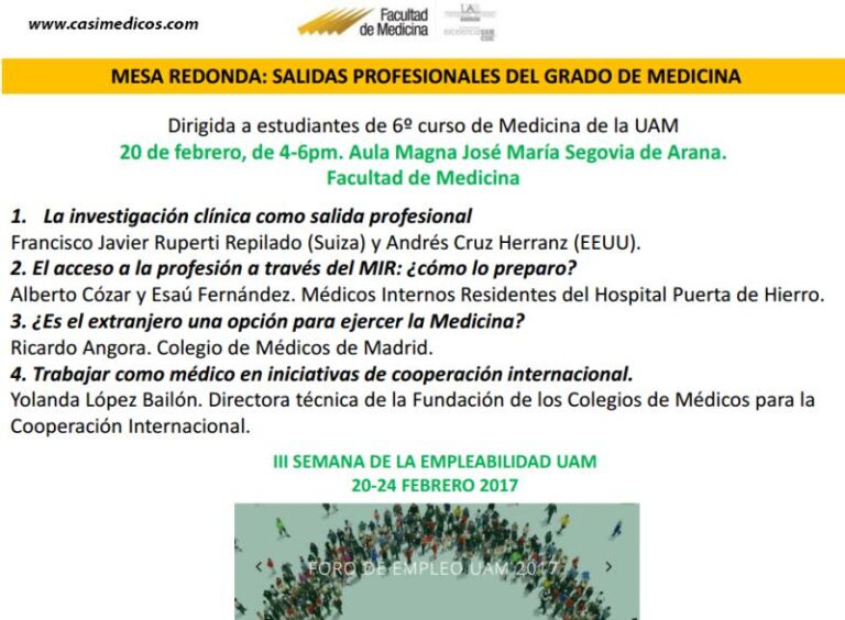 Jornada de Empleabilidad para estudiantes de Medicina UAM