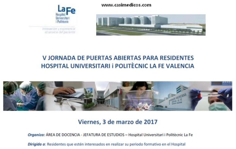 V Jornada de puertas abiertas para residentes del Hospital Universitari i Politècnic La Fe