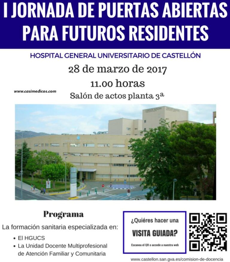 Hospital General Universitario de Castellón. I Jornada de Puertas Abiertas para Futuros Residentes