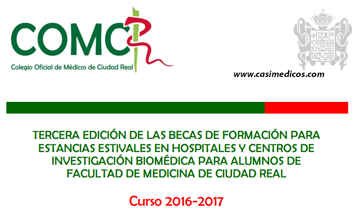 III EDICIÓN BECAS DE FORMACIÓN PARA ESTANCIAS ESTIVALES para alumnos de Medicina de CIUDAD REAL