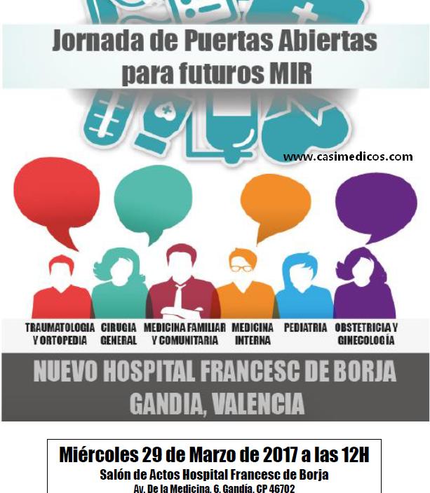 III JORNADAS DE PUERTAS ABIERTAS PARA FUTUROS RESIDENTES Hospital Francesc de Borja de Gandía