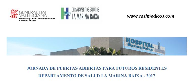 Jornada de Puertas Abiertas para Futuros Residentes H. Marina Baixa Villajoyosa