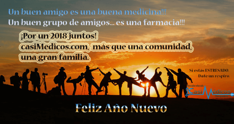 ¡Por un 2018 juntos! casiMedicos más que una comunidad, una gran familia.