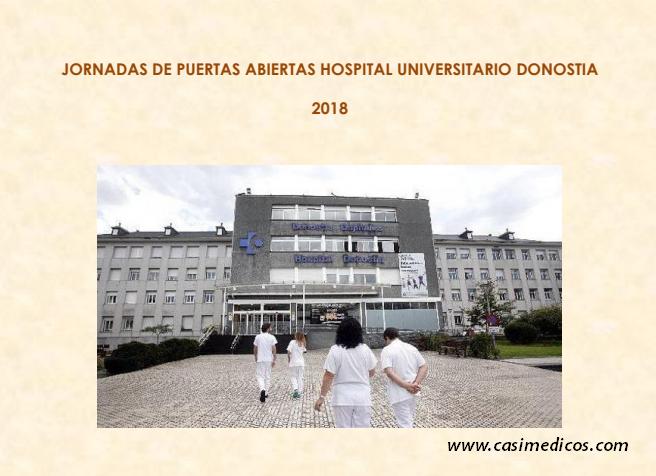 JORNADAS DE PUERTAS ABIERTAS HOSPITAL UNIVERSITARIO DONOSTIA 2018