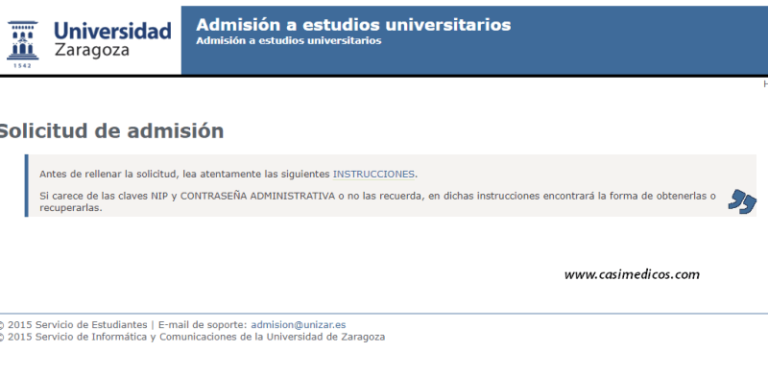 Admisión 2018: Grado en Medicina. Distrito Universitario de Aragón