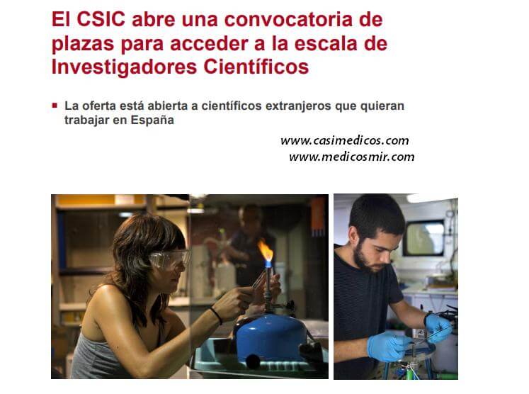 El CSIC abre una convocatoria de plazas para acceder a la escala de Investigadores Científicos