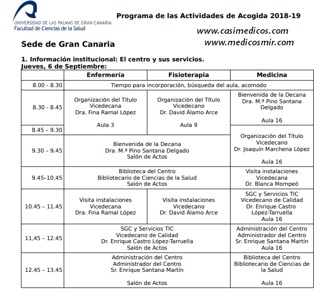 1. Información institucional: El centro y sus servicios.