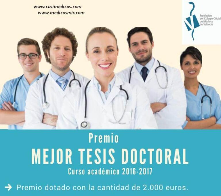 Premio Mejor Tesis Doctoral 2018 Colegio Oficial de Médicos de Valencia