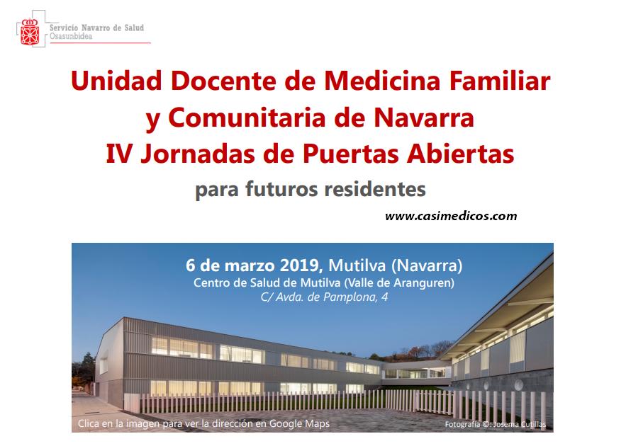 Unidad Docente de Medicina Familiar y Comunitaria de Navarra IV Jornadas de Puertas Abiertas para futuros residentes