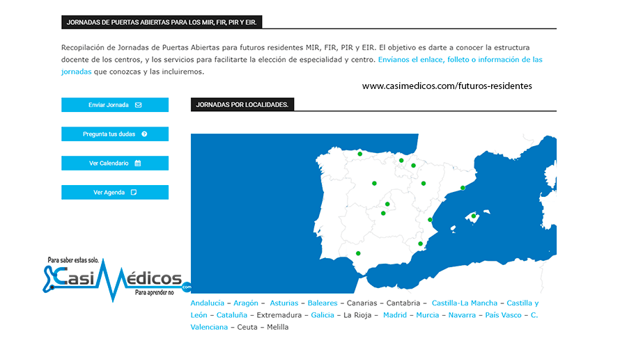 JORNADAS DE PUERTAS ABIERTAS PARA LOS MIR, FIR, PIR Y EIR.