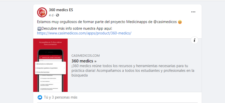 casiMedicos.com ha sido incluida en la app 360 medics