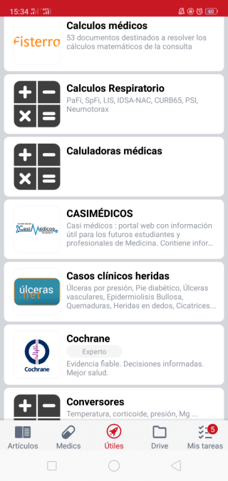 casiMedicos.com ha sido incluida en la app 360 medics