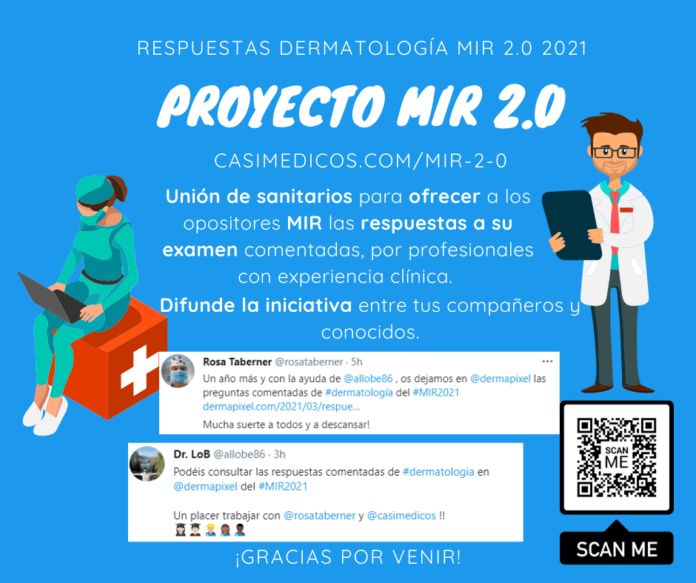 Respuestas comentadas a las preguntas de Dermatología del examen MIR 2021