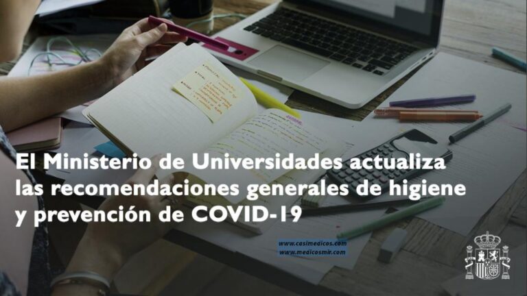 Actualización de las medidas de prevención frente a la COVID-19 para la EBAU