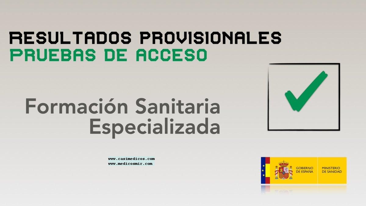 Publicados los resultados provisionales de las pruebas de acceso a la Formación Sanitaria Especializada (FSE)