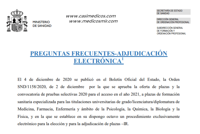 faq adjudicacion mir 2021