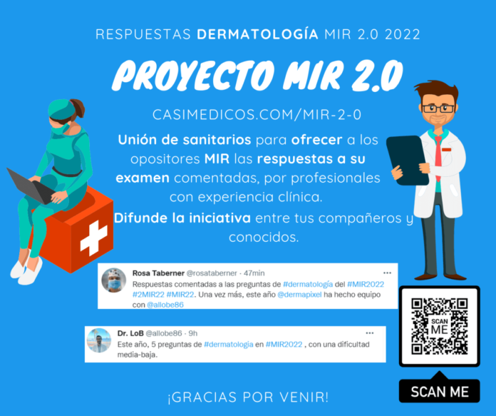 Respuestas comentadas a las preguntas de Dermatología del examen MIR 2022