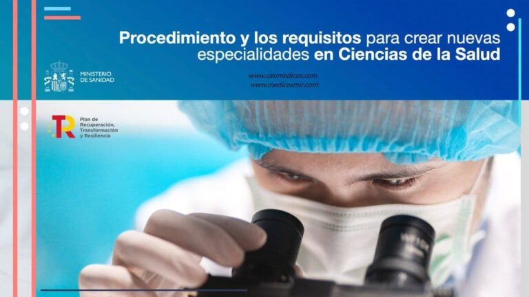 Real Decreto títulos de especialista en Ciencias de la Salud, áreas de capacitación específica; y normas de las pruebas de acceso a formación sanitaria especializada.