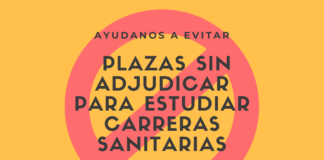 Ayúdanos a evitar que las universidades dejen plazas sin adjudicar para estudiar carreras sanitarias.