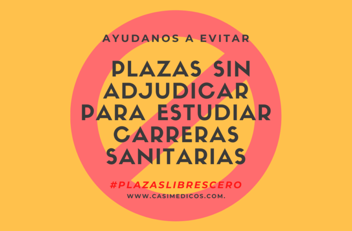 Ayúdanos a evitar que las universidades dejen plazas sin adjudicar para estudiar carreras sanitarias.