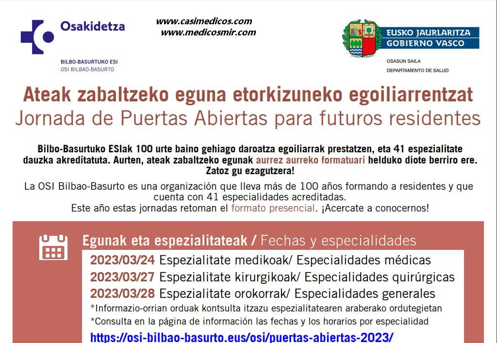 Jornadas puertas abiertas 2023 HOSPITAL UNIVERSITARIO BASURTO