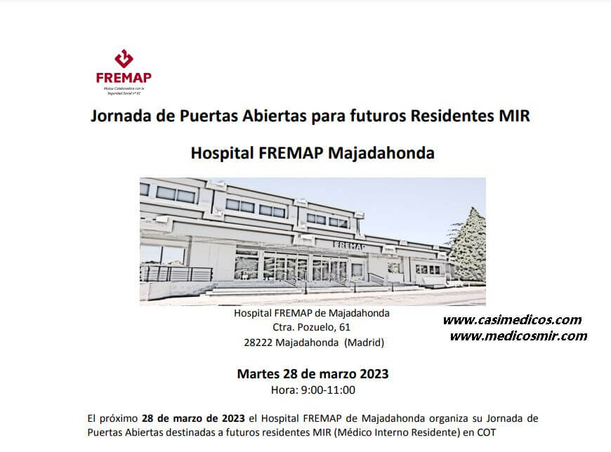 Jornadas de Puertas Abiertas Futuros Residentes Hospital FREMAP Majadahonda 2023