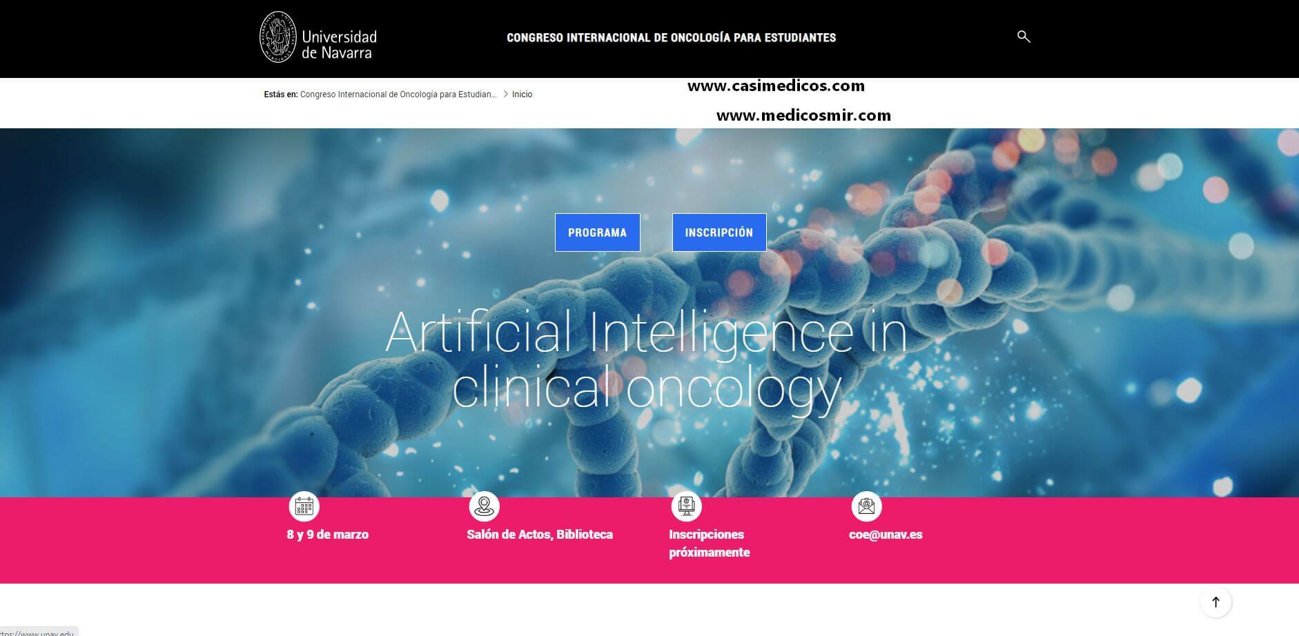 XX CONGRESO INTERNACIONAL DE ONCOLOGÍA PARA ESTUDIANTES