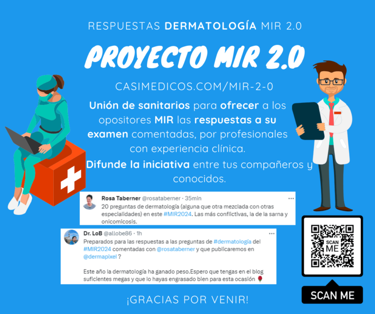 Respuestas comentadas a las preguntas de Dermatología del examen MIR 2024