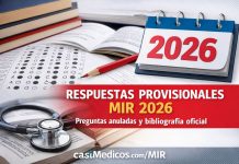 Publicadas las respuestas oficiales provisionales del MIR 2026: preguntas anuladas y bibliografía respuestas provisionales MIR 2026